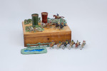 Antique Coffee Table Horse Racing Steeplechase Game