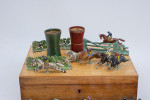 Antique Coffee Table Horse Racing Steeplechase Game