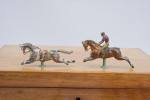 Antique Coffee Table Horse Racing Steeplechase Game