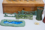 Antique Coffee Table Horse Racing Steeplechase Game