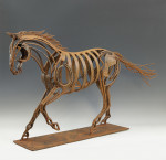 Metal Horse Sculpture, Garden Ornament
