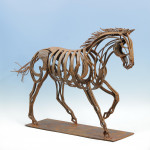 Metal Horse Sculpture, Garden Ornament