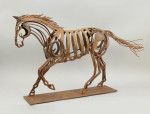 Metal Horse Sculpture, Garden Ornament