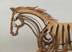 Metal Horse Sculpture, Garden Ornament