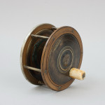 Antique Salmon Fishing Reel In Brass And Bakelite By Carter & Sons