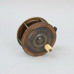 Antique Salmon Fishing Reel In Brass And Bakelite By Carter & Sons