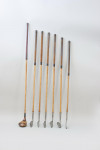 Set of Seven Usable Hickory Golf Clubs