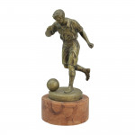Antique Bronze Figure Of A Footballer Signed Müller.