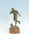 Antique Bronze Figure Of A Footballer Signed Müller.
