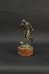 Antique Bronze Figure Of A Footballer Signed Müller.