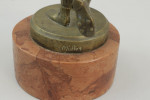 Antique Bronze Figure Of A Footballer Signed Müller.