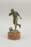Antique Bronze Figure Of A Footballer Signed Müller.