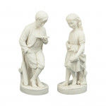 Pair Of Parian Figures, Young England & Young England's Sister