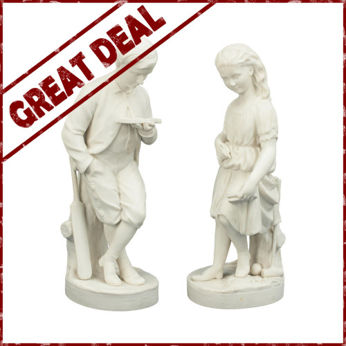Pair Of Parian Figures, Young England & Young England's Sister