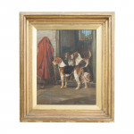 Oil On Canvas of Three Foxhounds