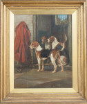 Oil On Canvas of Three Foxhounds