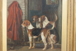 Oil On Canvas of Three Foxhounds