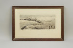 Antique Golf Scene, Clifftop Golf.