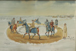 Equestrian Watercolour Painting By Henry William Standing (British, 1894-1931)
