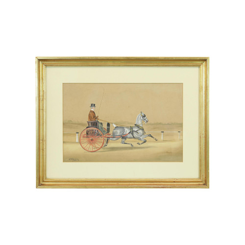 Equestrian Watercolour Painting By Henry William Standing