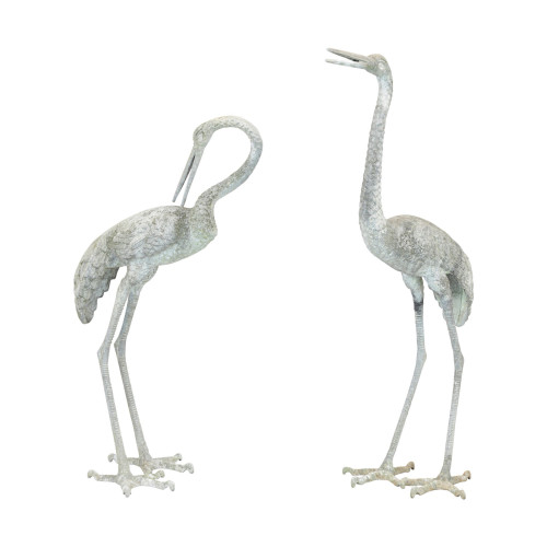 Pair Of Metal Birds, Cranes