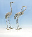 Pair Of Metal Birds, Cranes