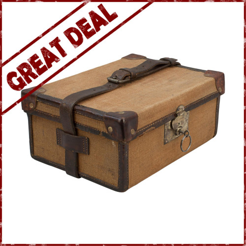 Antique Canvas And Leather Cartridge Magazine