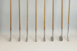 Set Of Eight Hickory Vulcan Golf Clubs