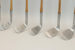 Set Of Eight Hickory Vulcan Golf Clubs