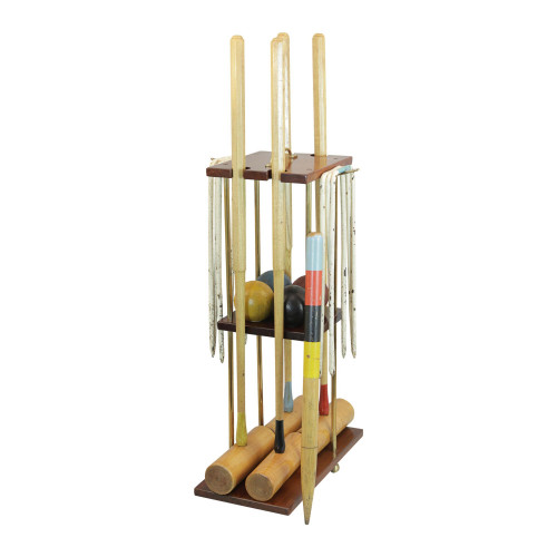 Antique Croquet Set On Stand
