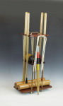 Antique Croquet Set On Stand