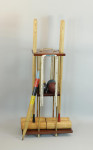 Antique Croquet Set On Stand