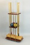 Antique Croquet Set On Stand