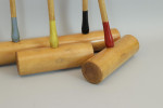 Antique Croquet Set On Stand