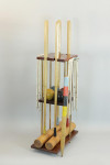 Antique Croquet Set On Stand