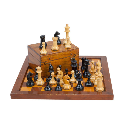 Chess Set, Staunton Type In Box