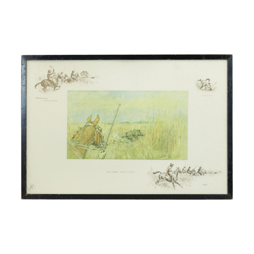 Signed Snaffles Pig Sticking Print - Finest View In Asia