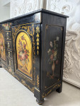 Mid 19th Century French side cabinet with exceptional hand painted floral detail.
