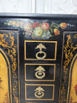 Mid 19th Century French side cabinet with exceptional hand painted floral detail.