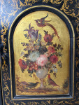 Mid 19th Century French side cabinet with exceptional hand painted floral detail.