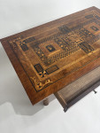 An eighteenth century Italian walnut marquetry table