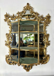 Mid nineteenth century giltwood carved wood wood rococo wall mirror
