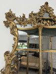 Mid nineteenth century giltwood carved wood wood rococo wall mirror