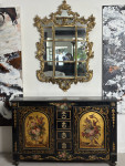Mid nineteenth century giltwood carved wood wood rococo wall mirror