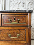 Late eighteenth century French walnut and burr elm commode