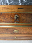 Late eighteenth century French walnut and burr elm commode