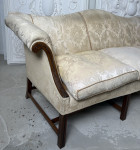 Geo lll mahogany camel back settee