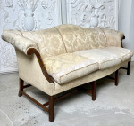 Geo lll mahogany camel back settee