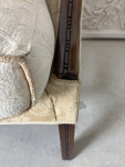 Geo lll mahogany camel back settee