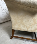 Geo lll mahogany camel back settee